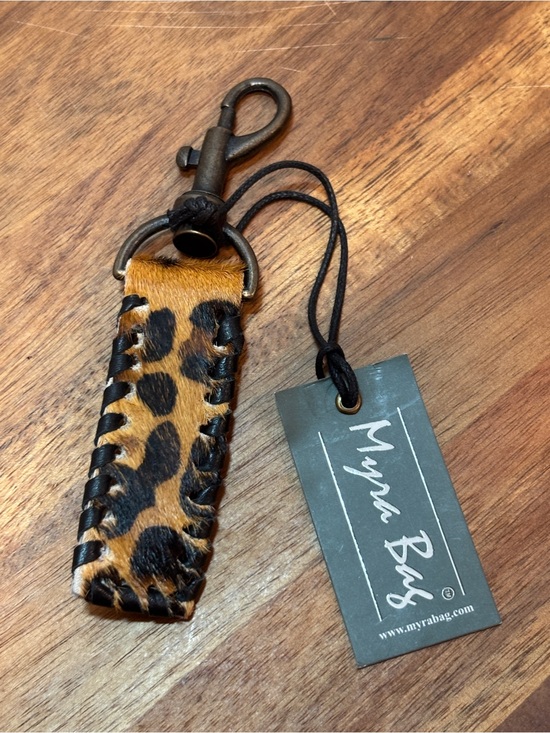 Myra Bag Accessories - Myra Bag-Cheetah And Cowhide Wristlet Key fob-NWT